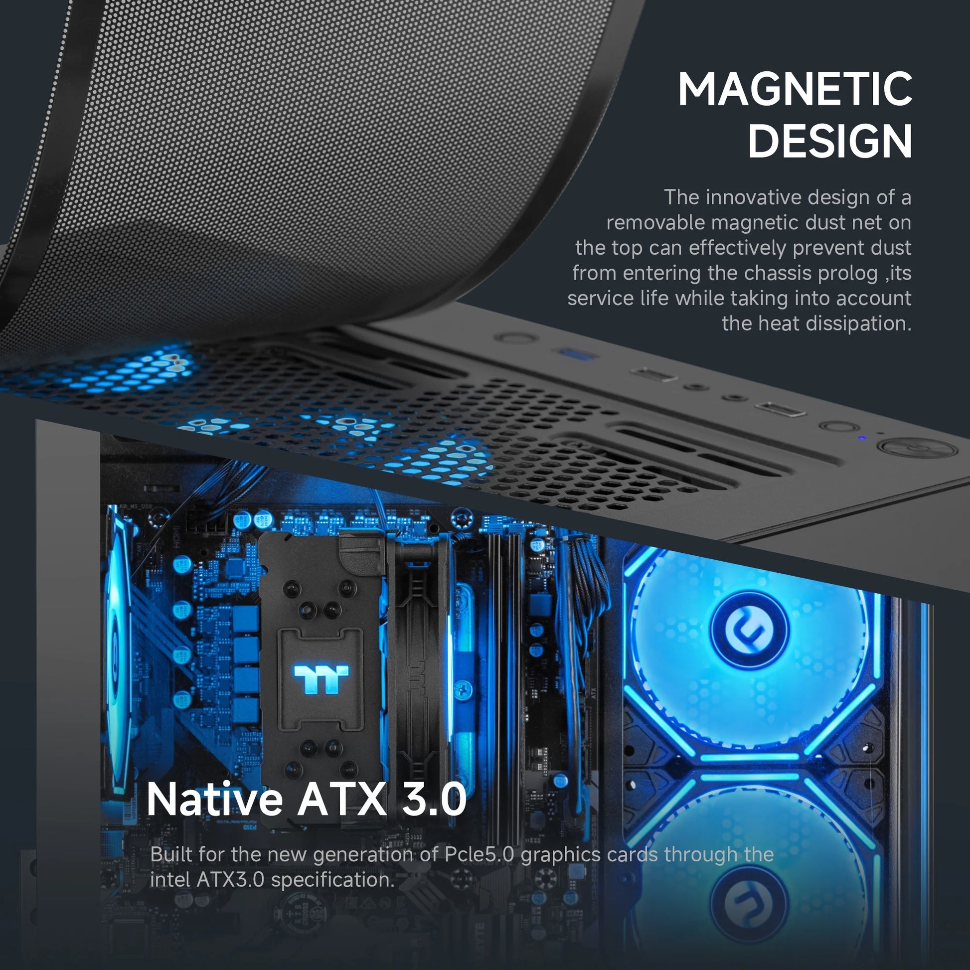 Gaming PC AMD Ryzen 7 5700G 16GB RAM 1TB SSD 6RGB Fans Gaming Desktop Black