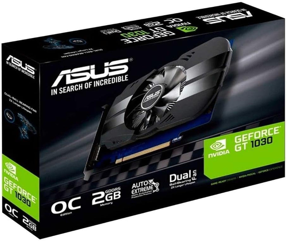 PH-GT1030-O2G Geforce GT 1030 2GB Phoenix Fan OC Edition HDMI DVI Graphics Card