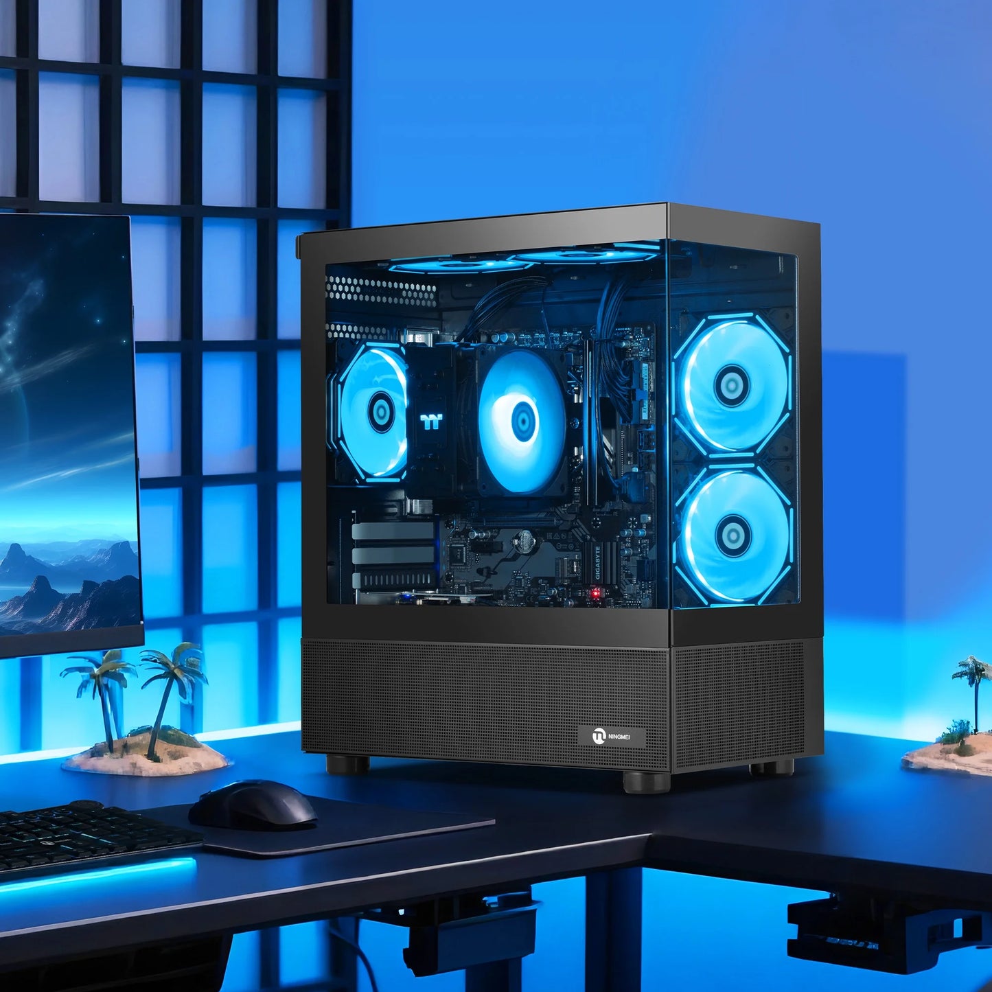 Gaming PC AMD Ryzen 7 5700G 16GB RAM 1TB SSD 6RGB Fans Gaming Desktop Black