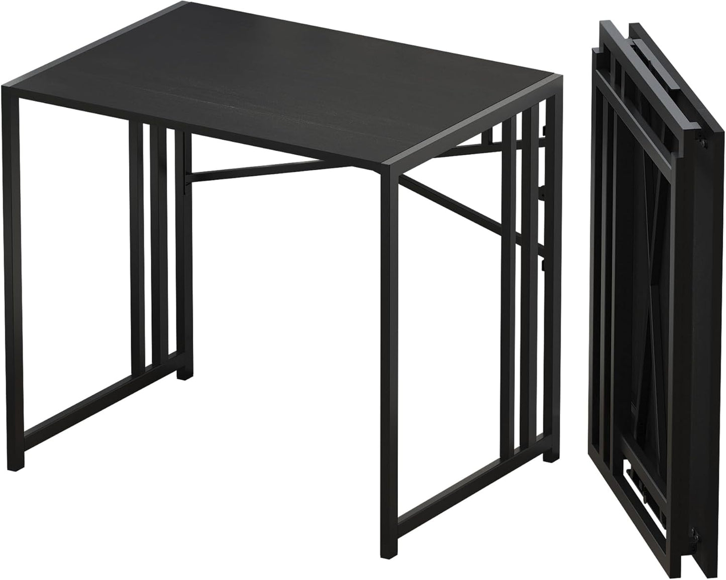 Small Folding Computer Desk 32 Inch, Writing Gaming Computer Desk for Small Spac
