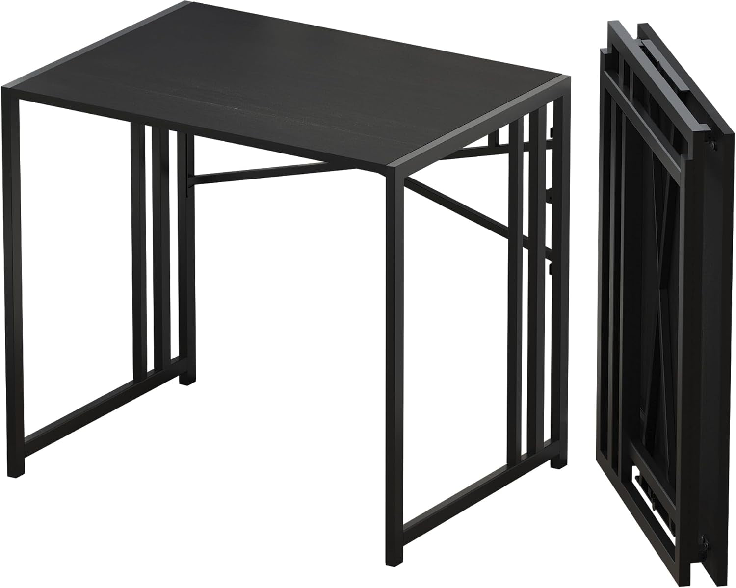 Small Folding Computer Desk 32 Inch, Writing Gaming Computer Desk for Small Spac