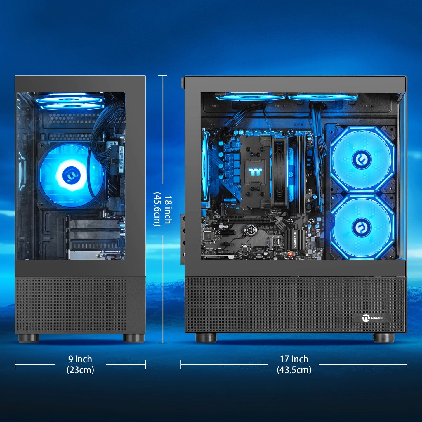 Gaming PC AMD Ryzen 7 5700G 16GB RAM 1TB SSD 6RGB Fans Gaming Desktop Black