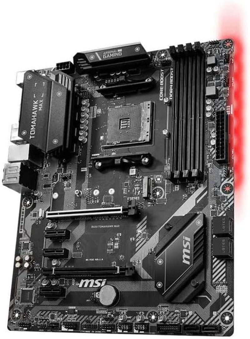 Arsenal Gaming AMD Ryzen 2ND and 3Rd Gen AM4 M.2 USB 3 DDR4 DVI HDMI Crossfire ATX Motherboard (B450 TOMAHAWK MAX II)
