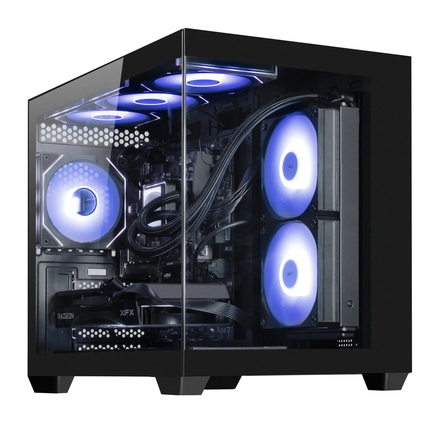 Gaming PC, AMD Ryzen 5 9600X,Radeon RX7650 Gre(Beat RTX4060), 1TB SSD, 32GB Ram,Desktop Computer Win 11,New
