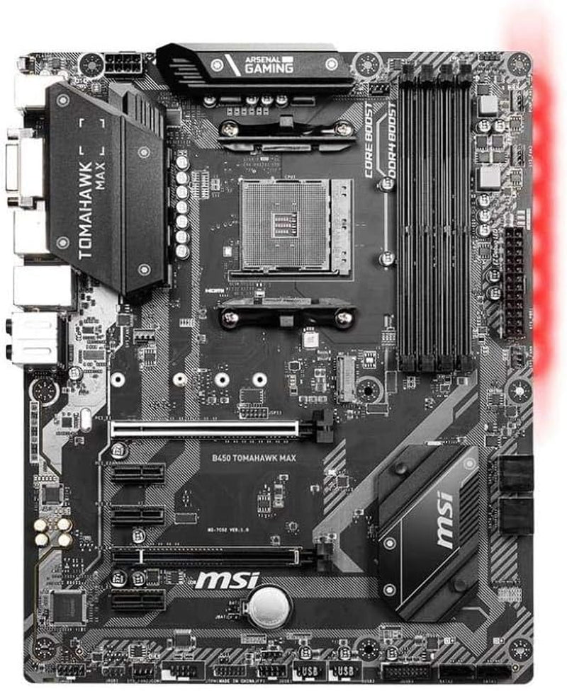Arsenal Gaming AMD Ryzen 2ND and 3Rd Gen AM4 M.2 USB 3 DDR4 DVI HDMI Crossfire ATX Motherboard (B450 TOMAHAWK MAX II)