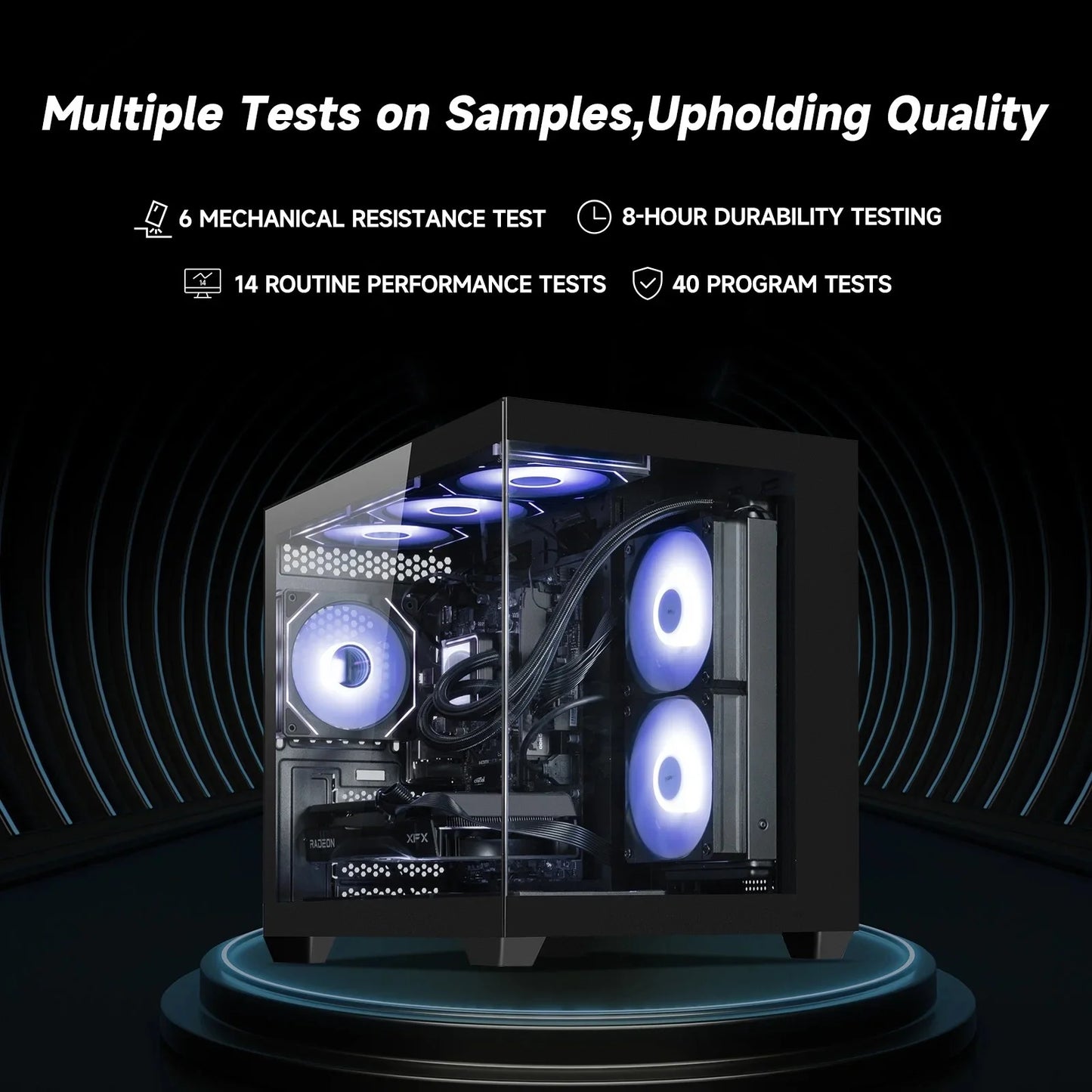 Gaming PC, AMD Ryzen 5 9600X,Radeon RX7650 Gre(Beat RTX4060), 1TB SSD, 32GB Ram,Desktop Computer Win 11,New