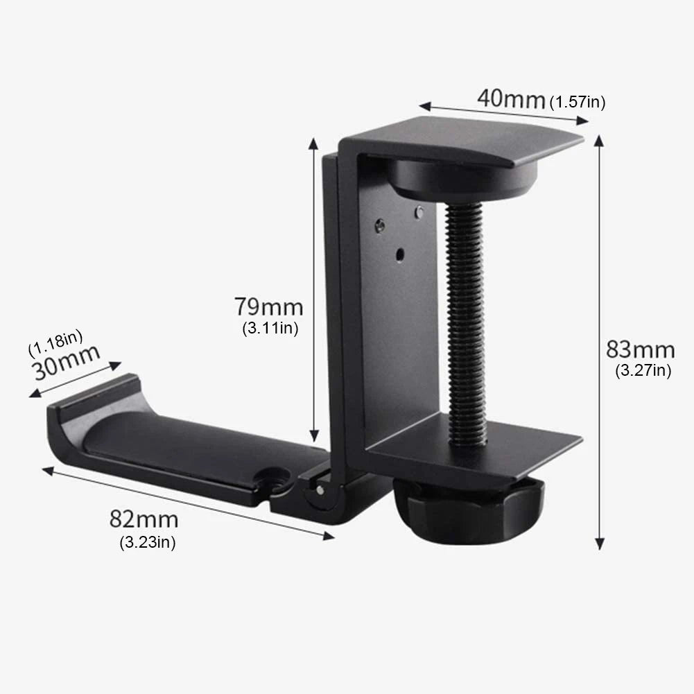 Under Desk Earphone Stand with Adjustable Clamp Metal Earphone Hanger Gaming Headset Holder for Gaming PC Accessories