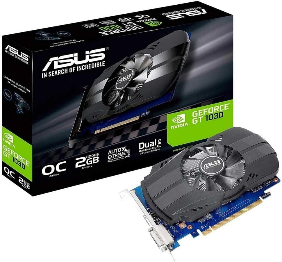 PH-GT1030-O2G Geforce GT 1030 2GB Phoenix Fan OC Edition HDMI DVI Graphics Card