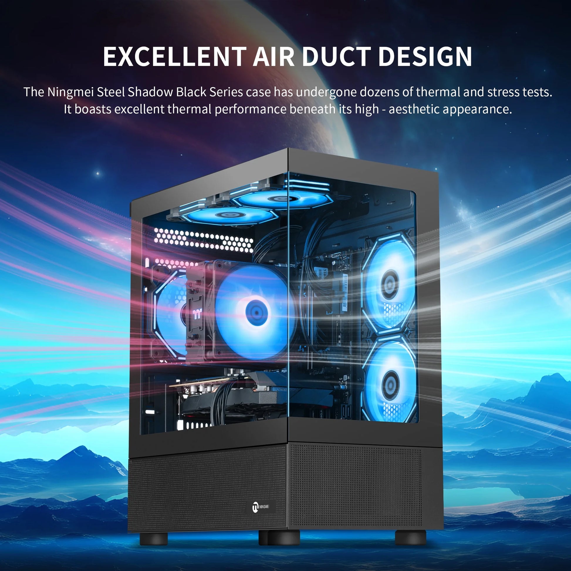 Gaming PC AMD Ryzen 7 9700X NVIDIA RTX 5060 16GB RAM 1TB SSD Wifi PC Gaming Black